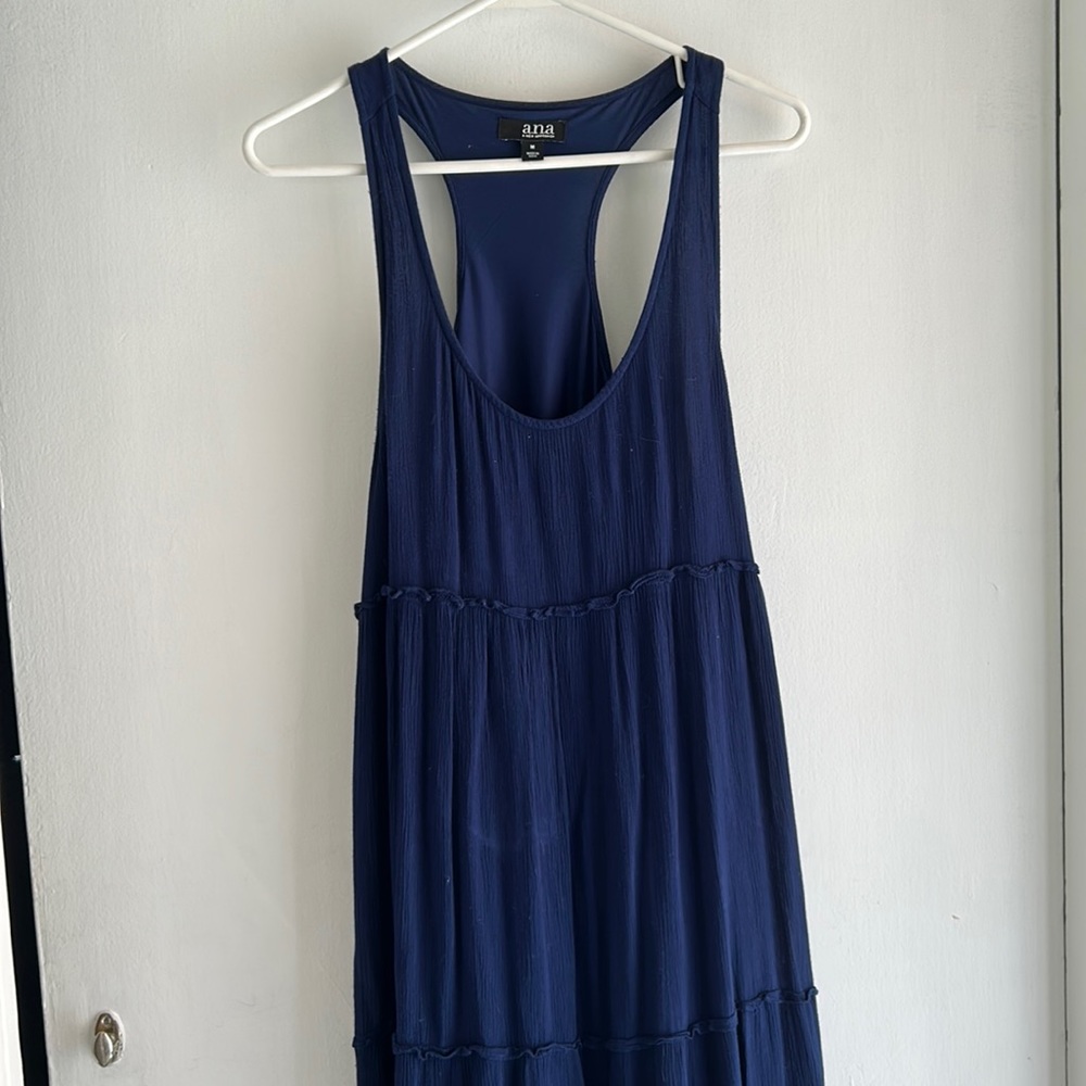a.n.a. Navy T Back Maxi Dress
